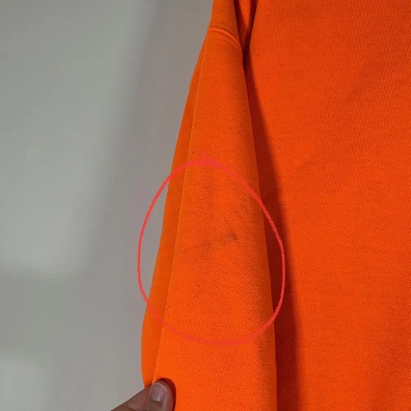 Cabela’s Sweater Men’s Large Neon Orange Think Long Sleeve Crew Neck Hunter - Picture 9 of 10